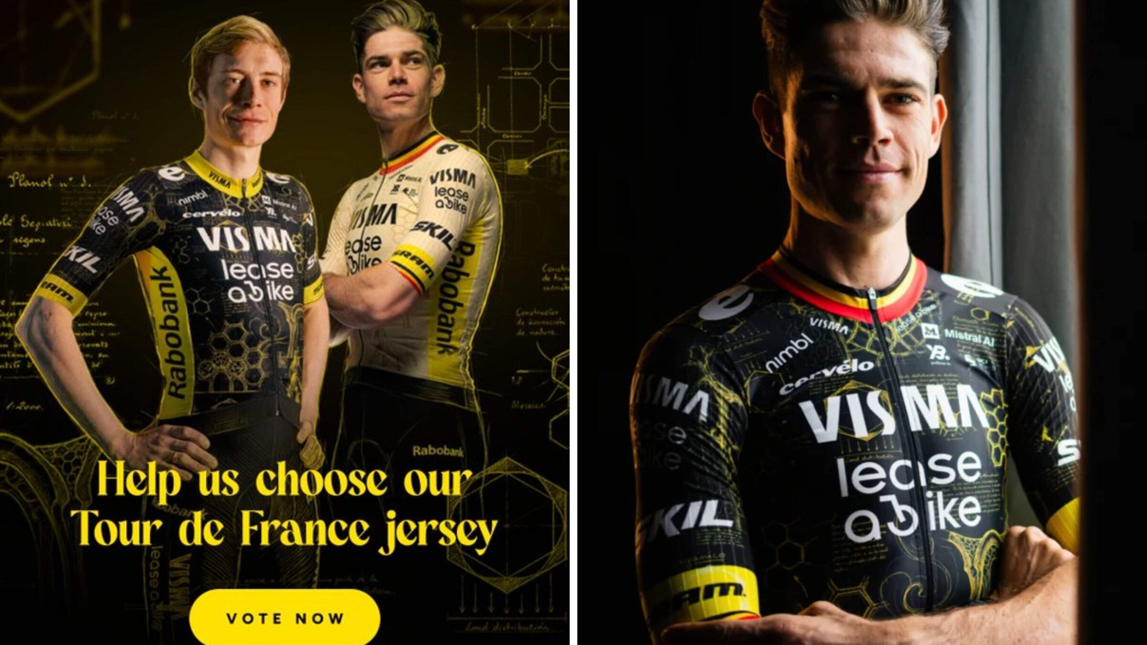 Opvallend: fans kunnen kiezen in welk tenue Visma-Lease a Bike komende zomer in de Tour de France rondrijdt