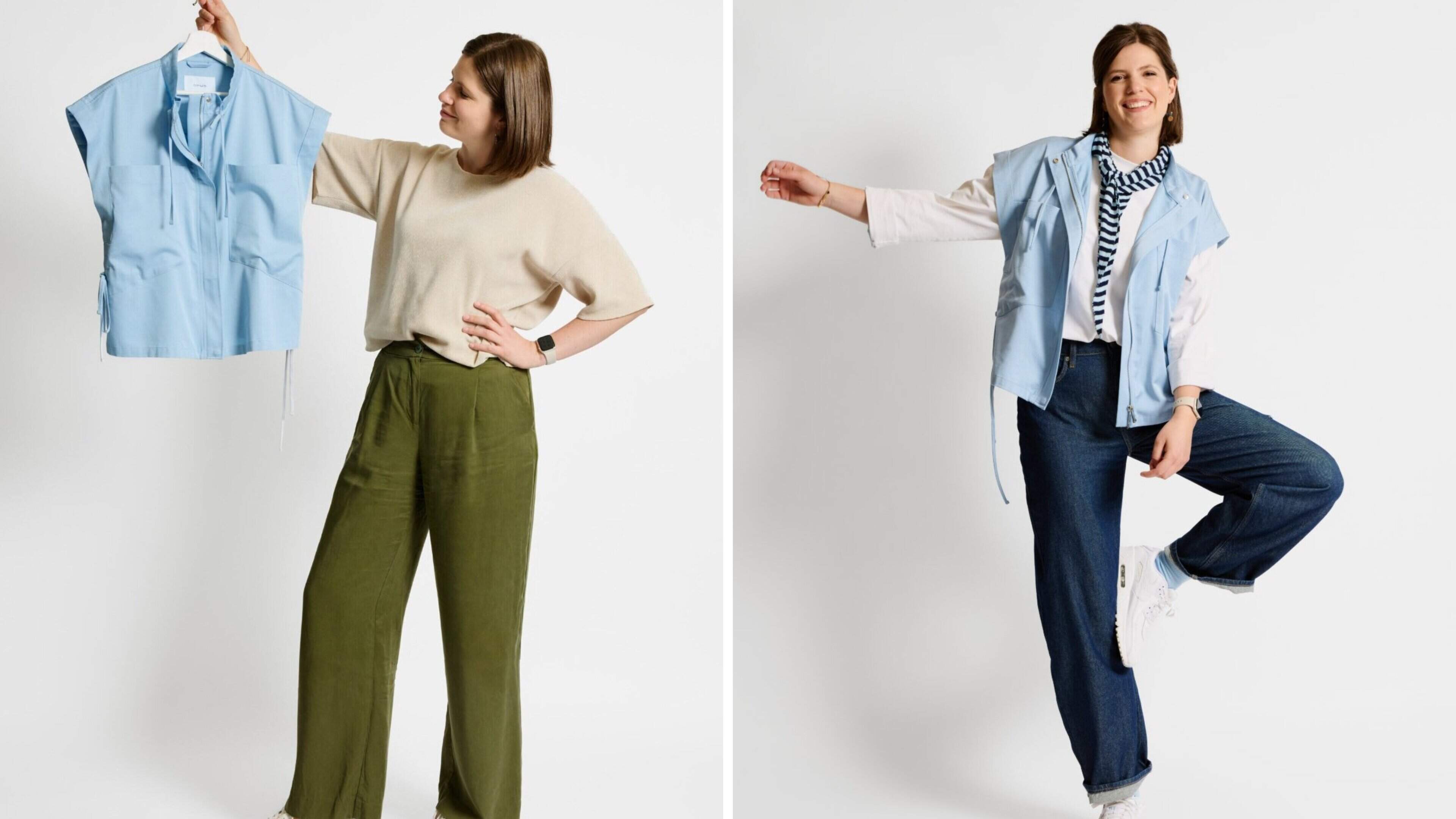 Meteen verkocht, maar hoe te stylen? Styliste Laura Gryseels deelt de beste combinaties voor een mouwloze vest