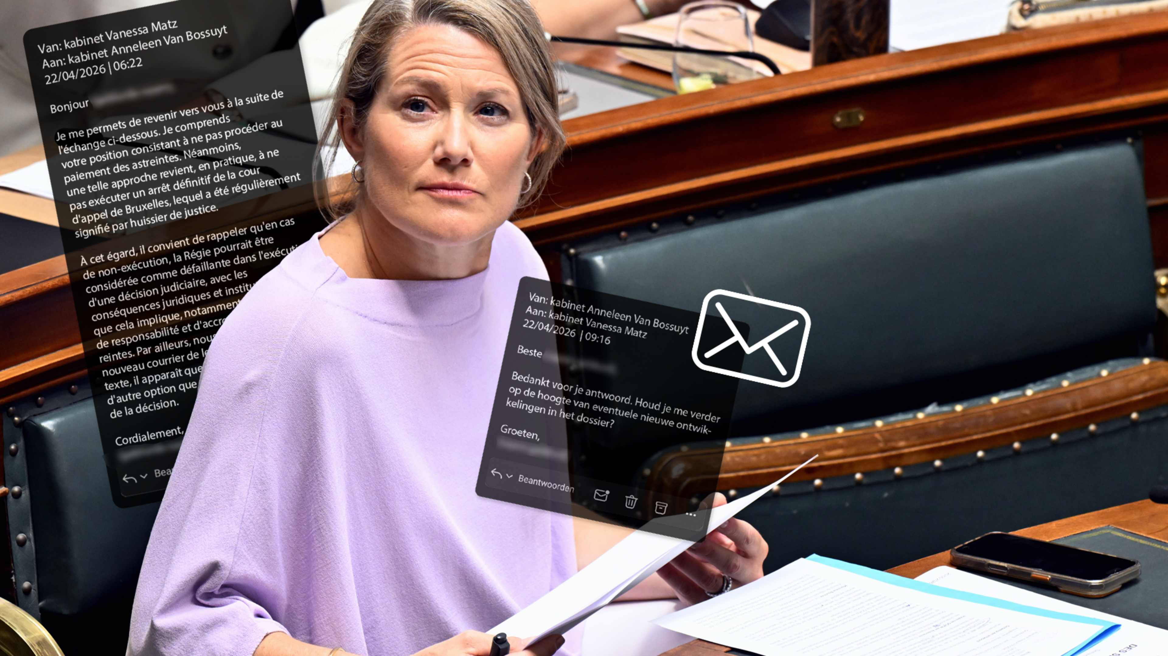 Mailverkeer toont dat Anneleen Van Bossuyt wél wist van betaling van dwangsommen voor asielzoekers: “Parlement bewust misleid”