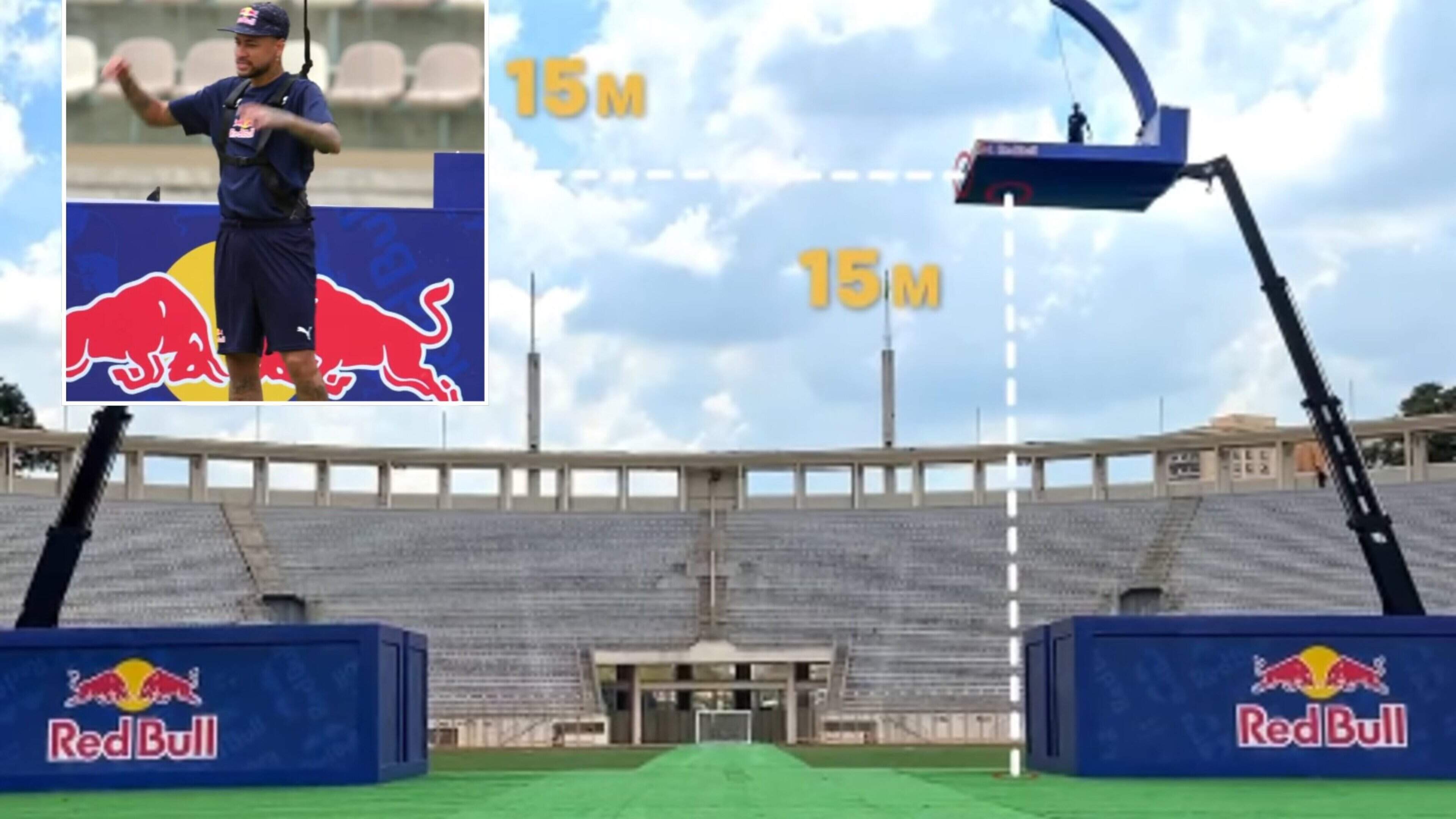 VIDEO. Ook op vijftien meter hoogte kan hij het: Neymar toont zijn neus voor doelpunten in spectaculaire video