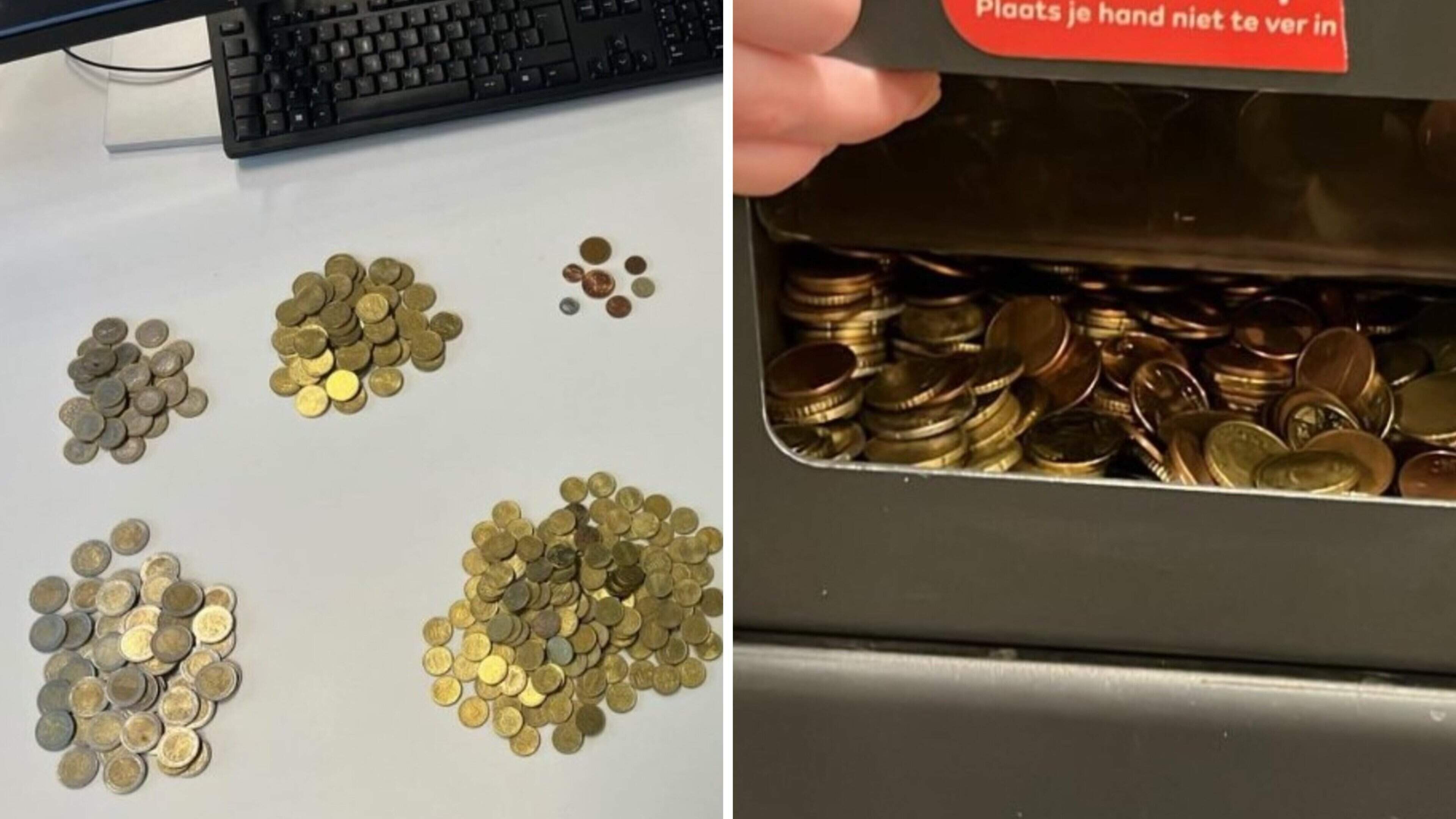 Cash op straat: geldautomaat in Rotterdam blijft maar ongevraagd munten spuwen