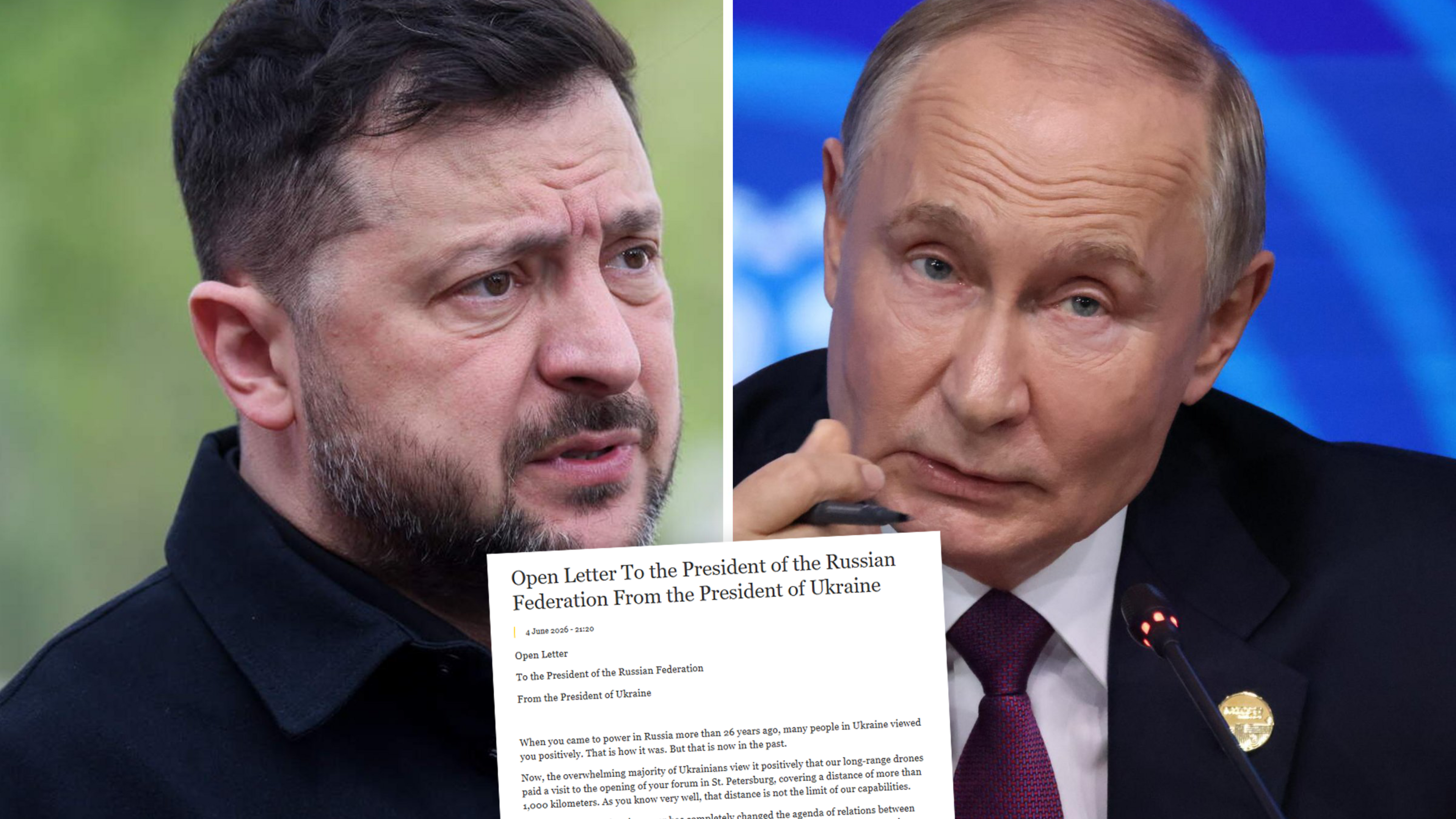 Zelensky stelt “volledige wapenstilstand” voor in open brief gericht aan Poetin
