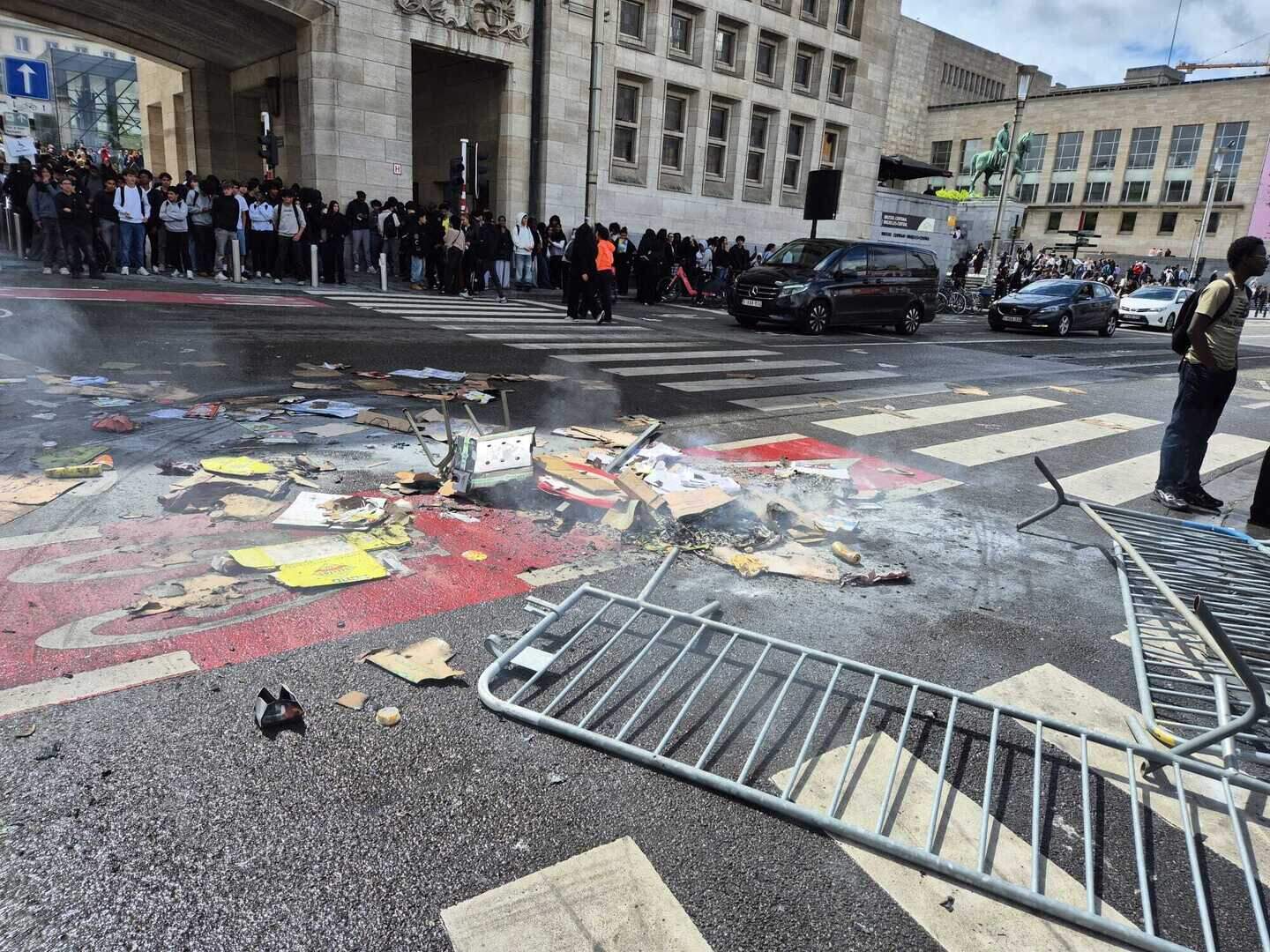 Studentenprotest in Brussel
