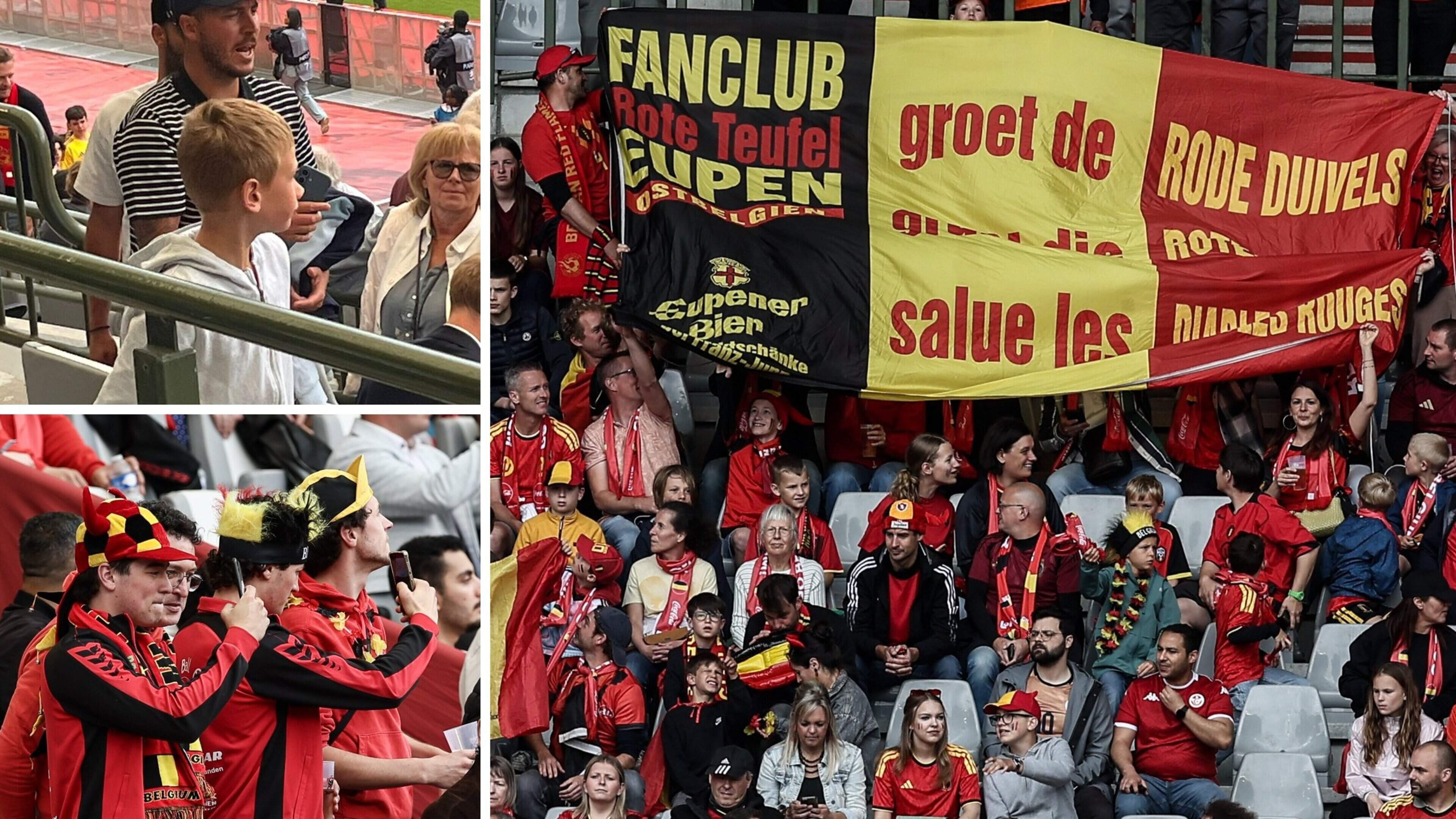 IN BEELD. Uitzinnige fans (inclusief Eden Hazard) massaal op post voor uitzwaaiwedstrijd Rode Duivels tegen Tunesië