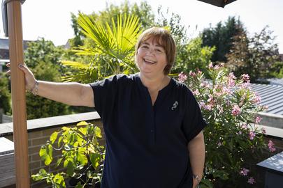 Sabine is  voortrekker van een het welzijnprogramma op haar werk.