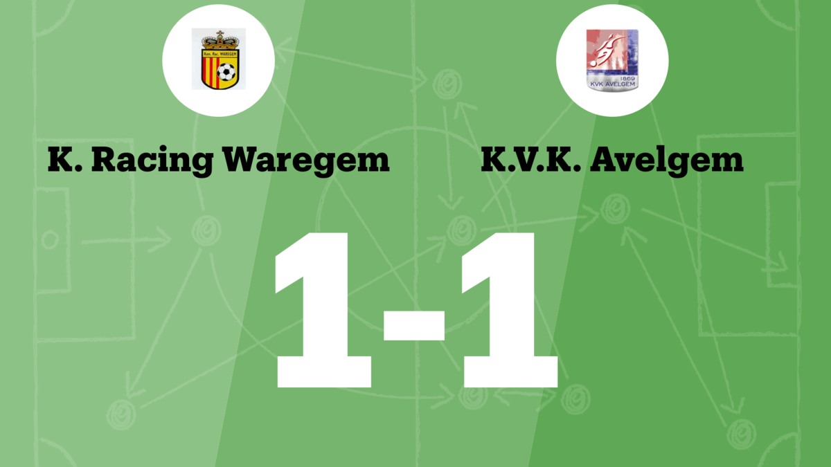 Gelijkspel voor Racing Waregem B thuis tegen VK Avelgem B | Nieuwsblad