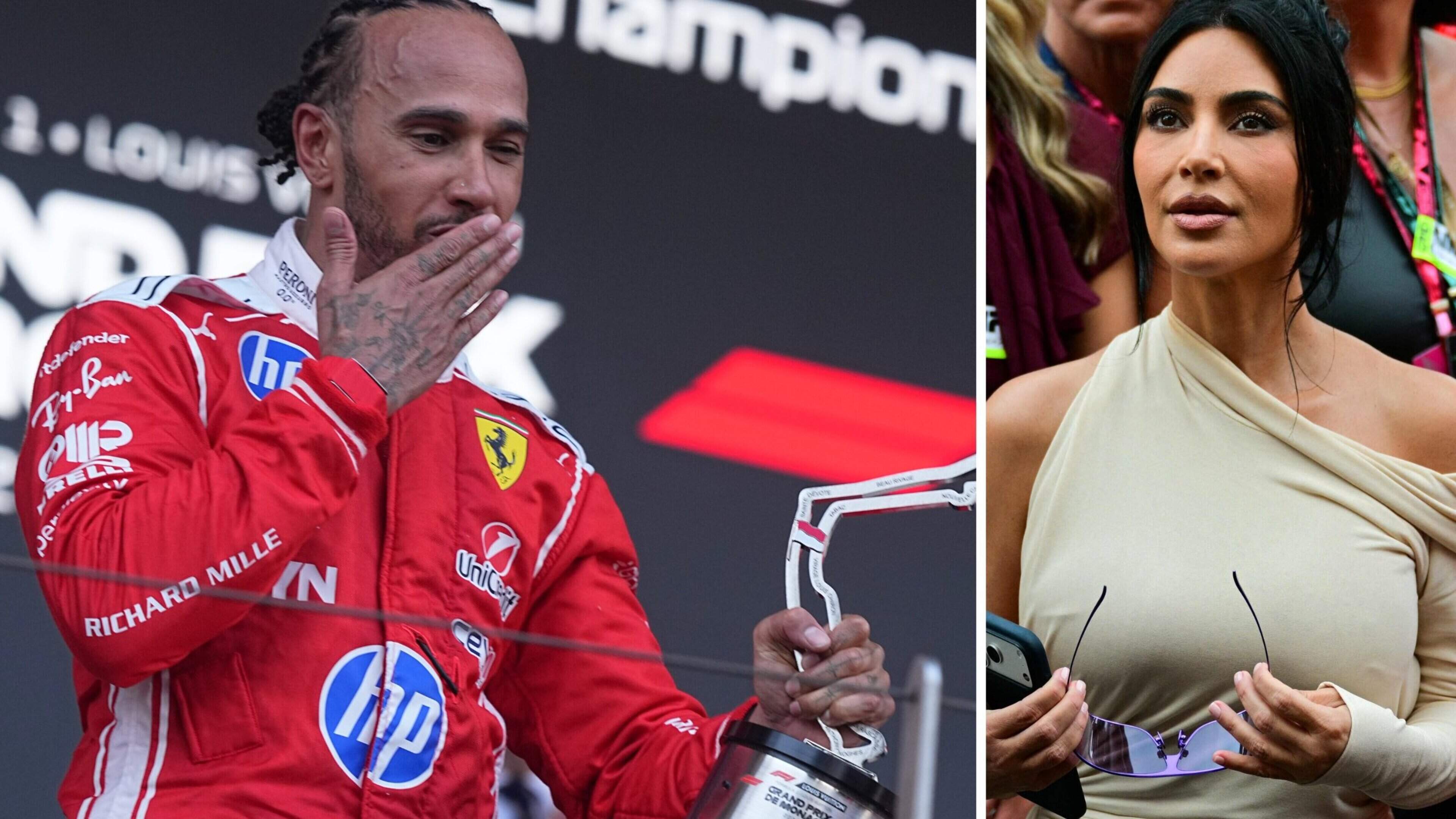 Kim Kardashian steelt show op Grand Prix in Monaco: Lewis Ha
