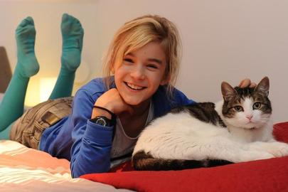 Een 11-jarige Pommelien Thijs. "Een sympathieke spring-in-t-veld", zegt toenmalige leerkracht Sofie Booten.
