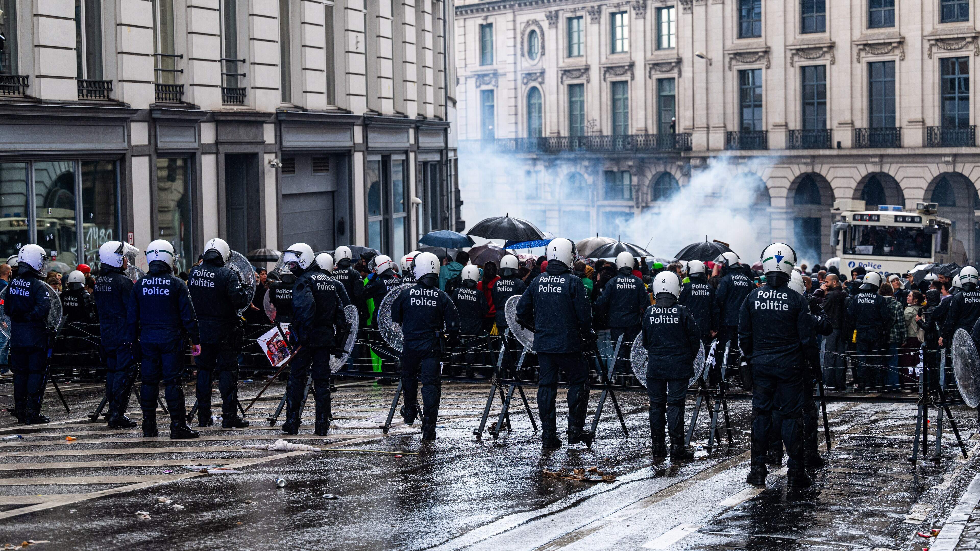 Alles rustig verlopen tijdens nieuwe betoging in Brussel, po