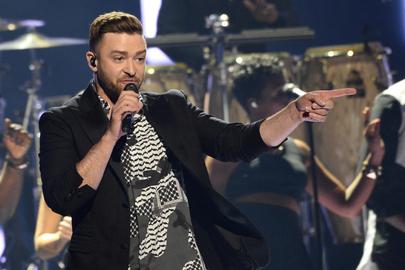 US singer Justin Timberlake performs during the final of the Eurovision Song Contest 2016 Grand Final in Stockholm, on May 14, 2016. / AFP PHOTO / JONATHAN NACKSTRAND