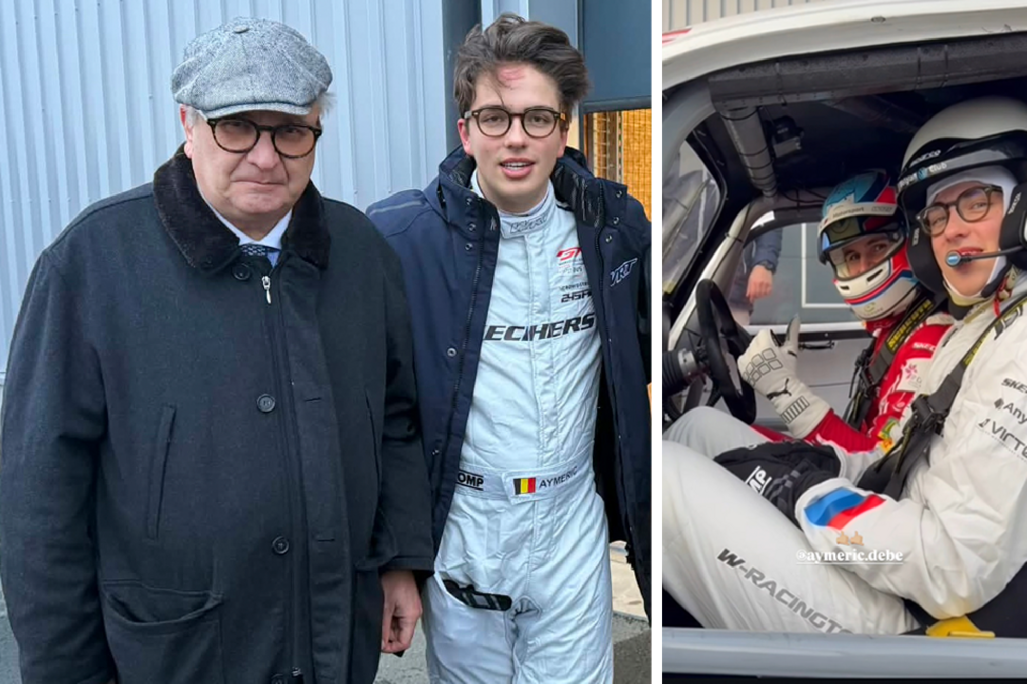 Prins Aymeric (19) zet eerste stapjes in autoracen, met dank aan grootvader Albert II: “Claire was wel een beetje bezorgd” | GVA