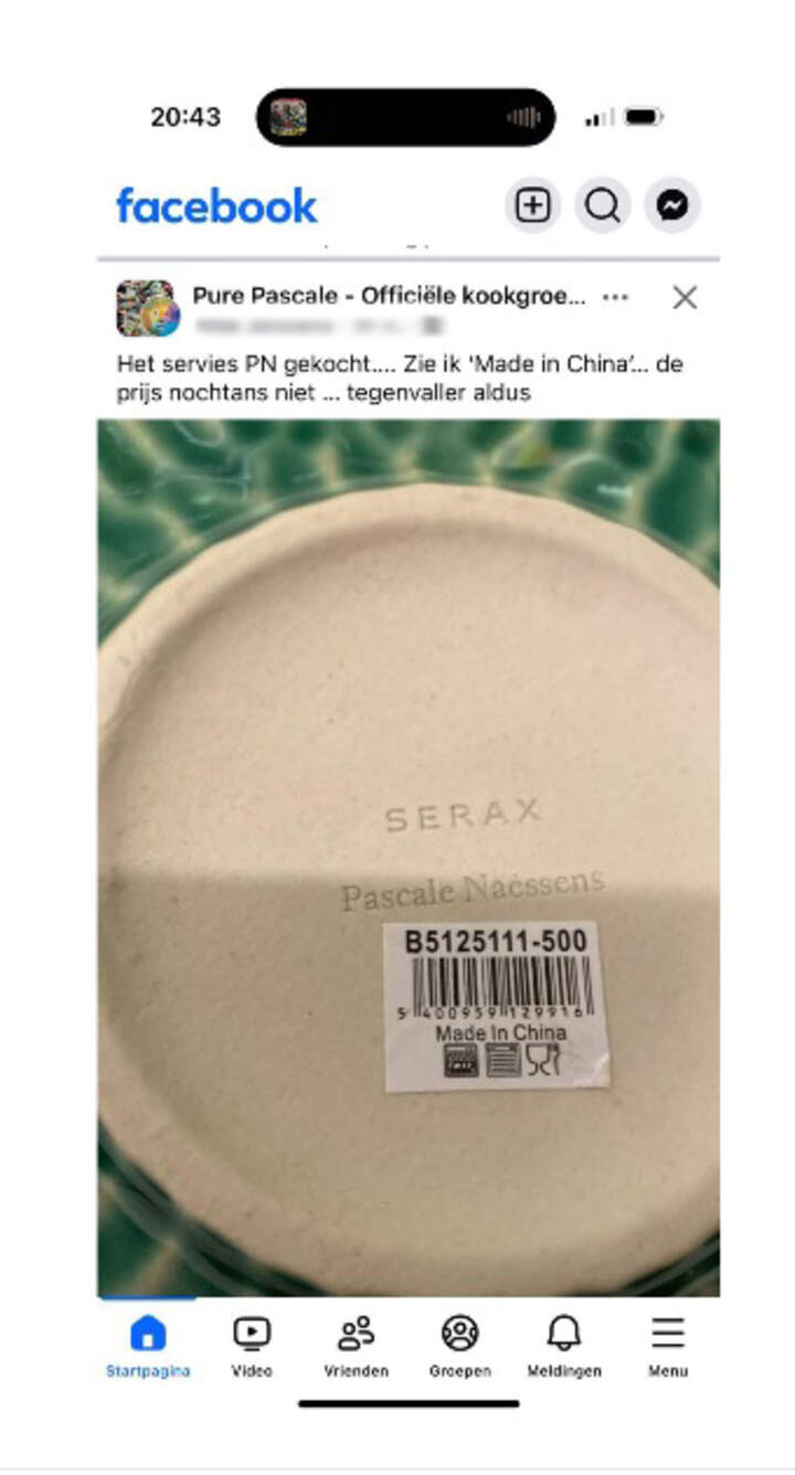 Kritiek op ‘made in China’-servies van Pascale Naessens: “Natuurlijk ...