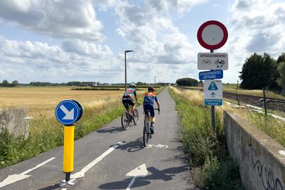 Fietssnelweg F45, tussen Ronse en Gent.