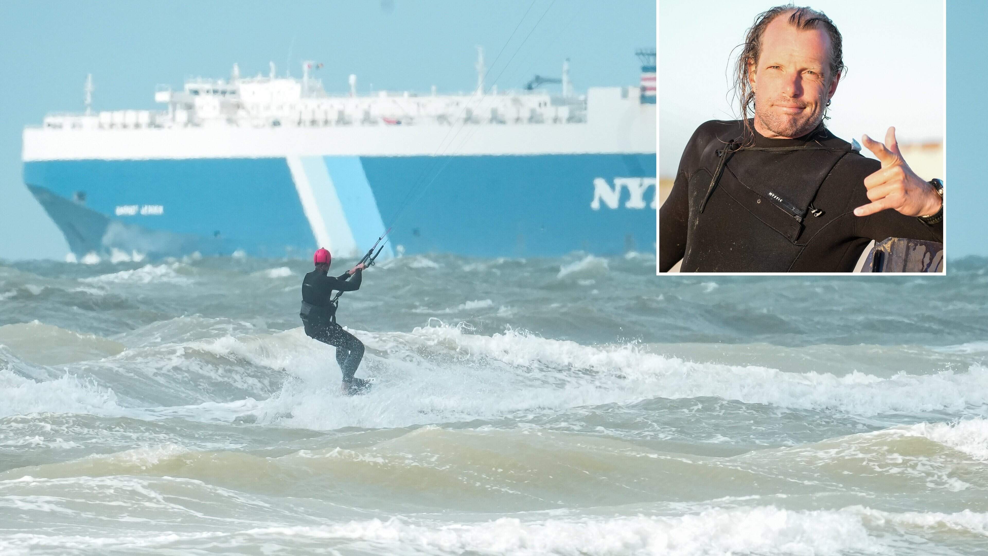 Kitesurfer Koen (46) vestigt nieuw Belgisch record voor kust
