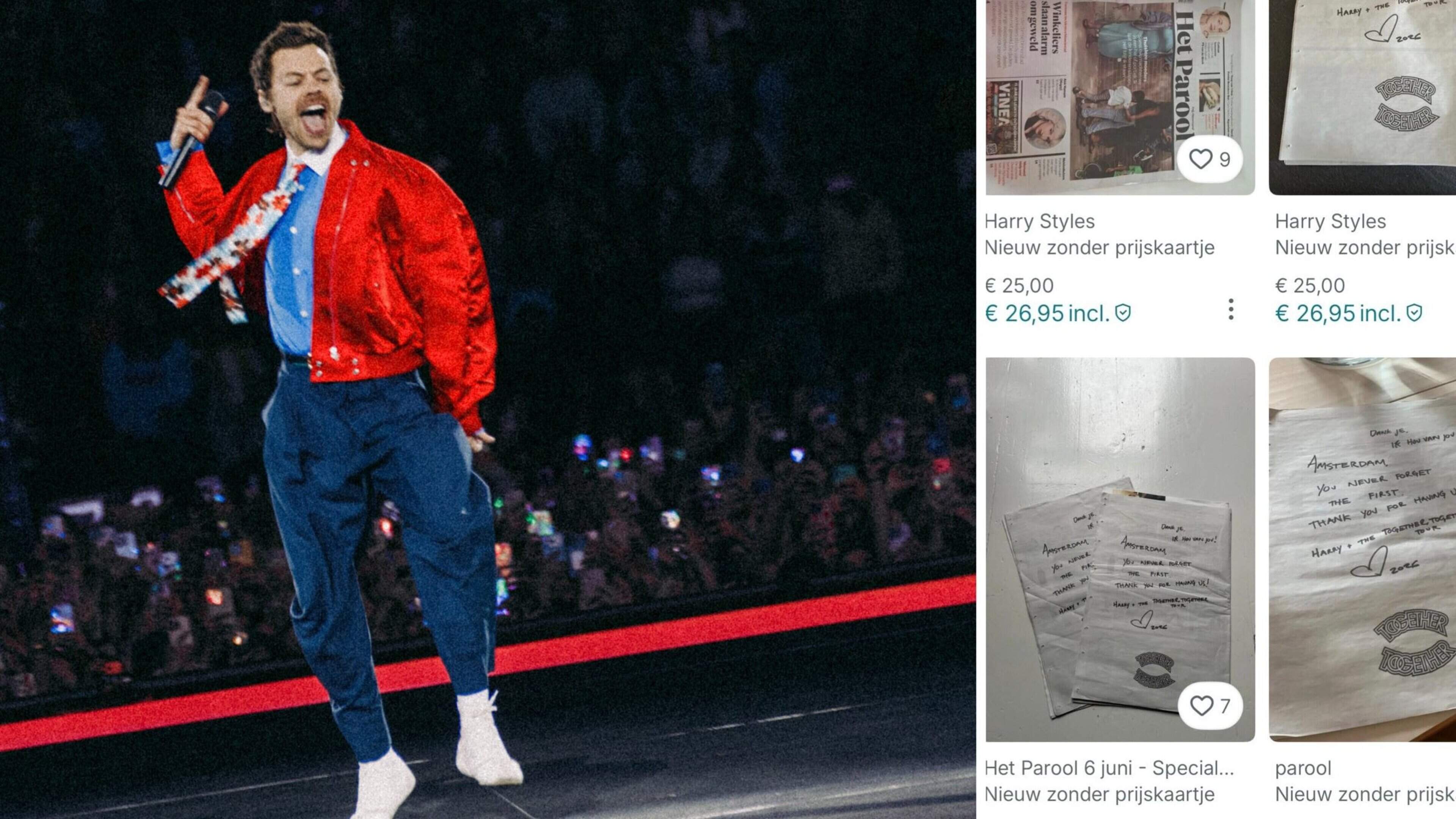 Stormloop op handgeschreven bedankje van Harry Styles in Ned