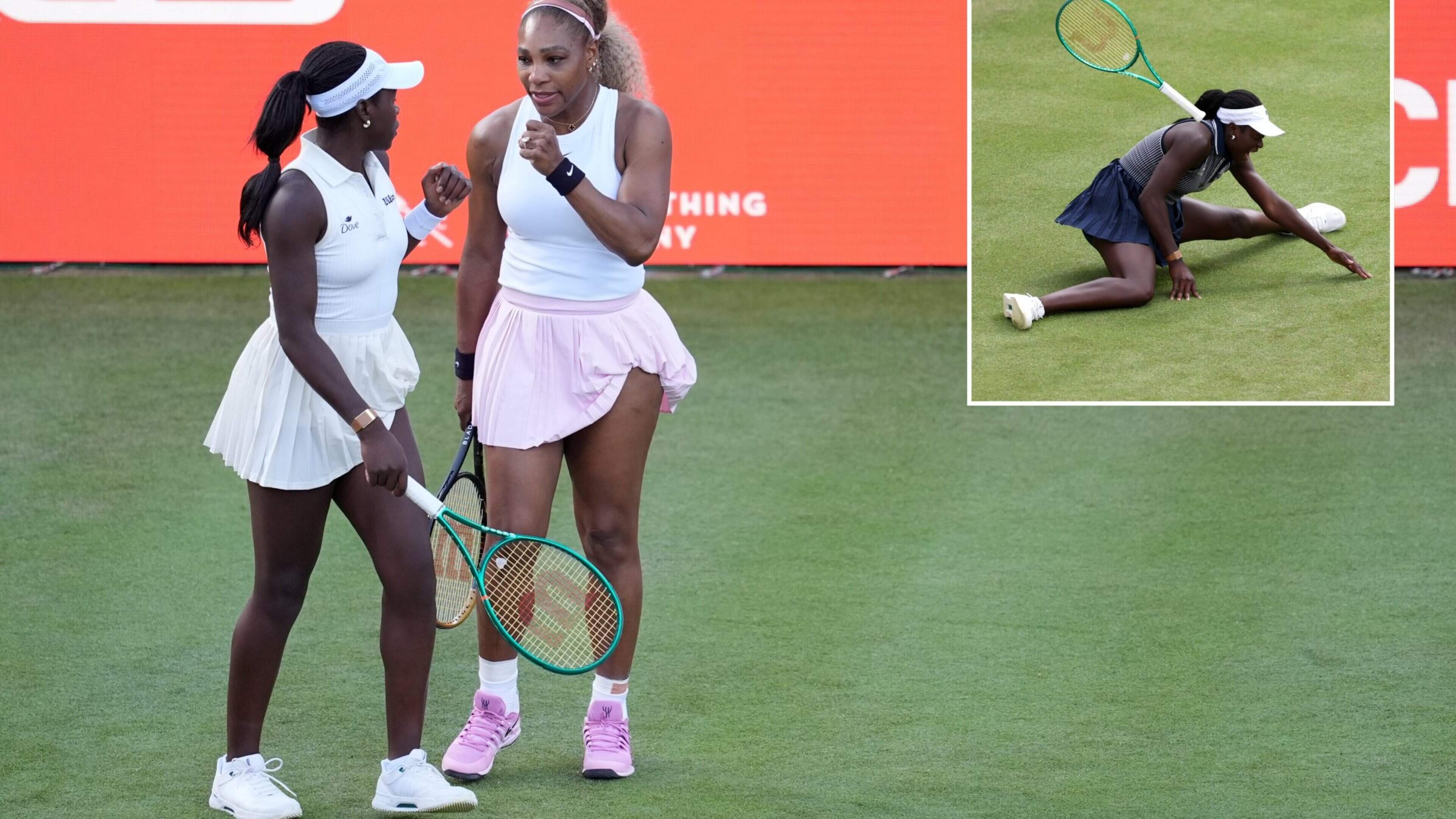 Comeback van Serena Williams op Queen’s zit er na één wedstr
