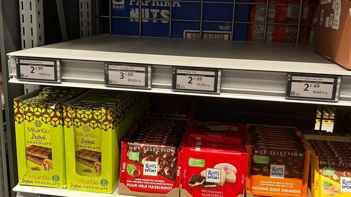 価格の衝突により、Colruyt と Healthy の棚にはコートドールのミルクチョコレートがなくなりました