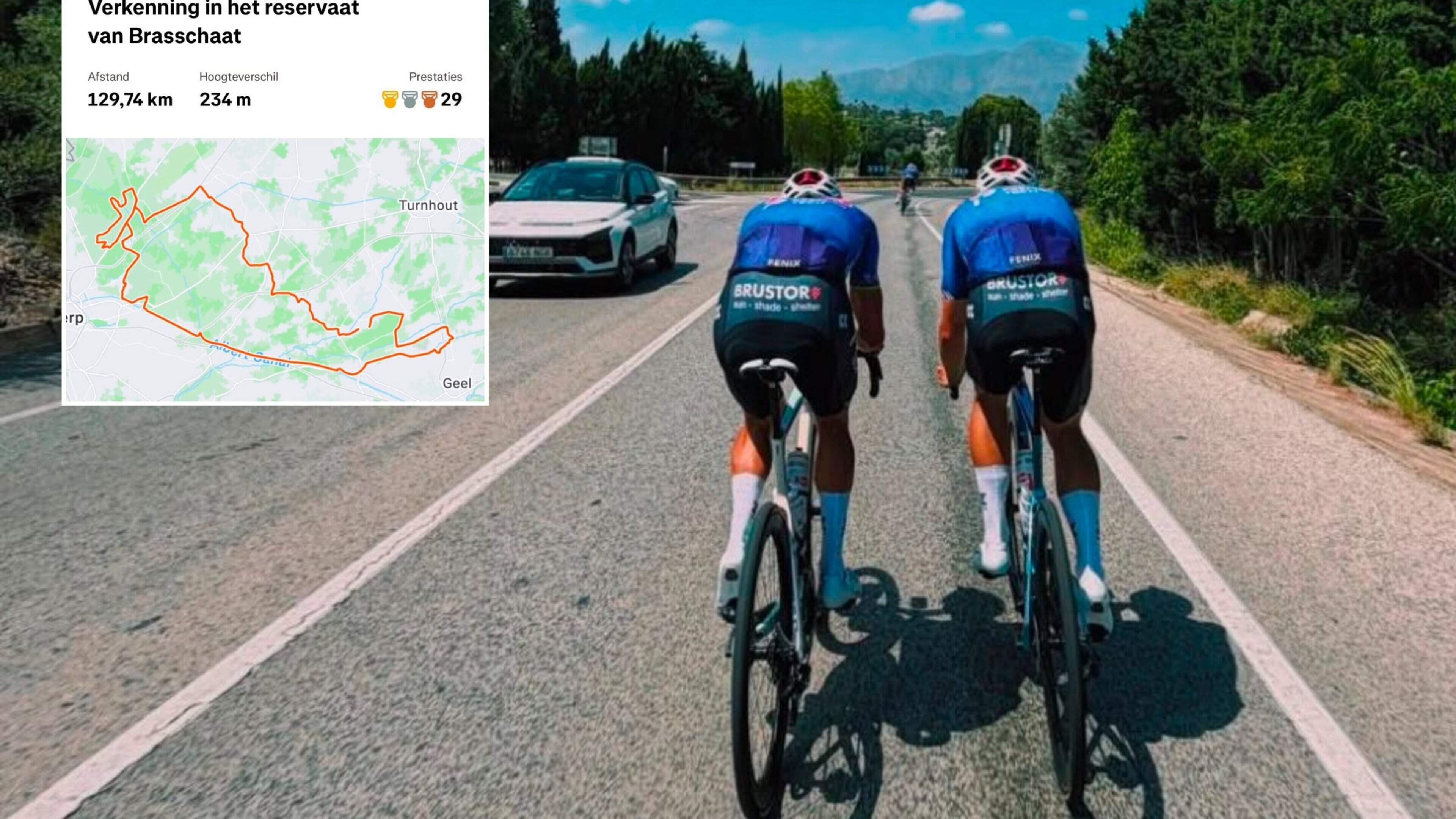 Terwijl Van der Poel er de pees op legt in Spanje, verkent Wout van Aert het BK op de weg in Brasschaat
