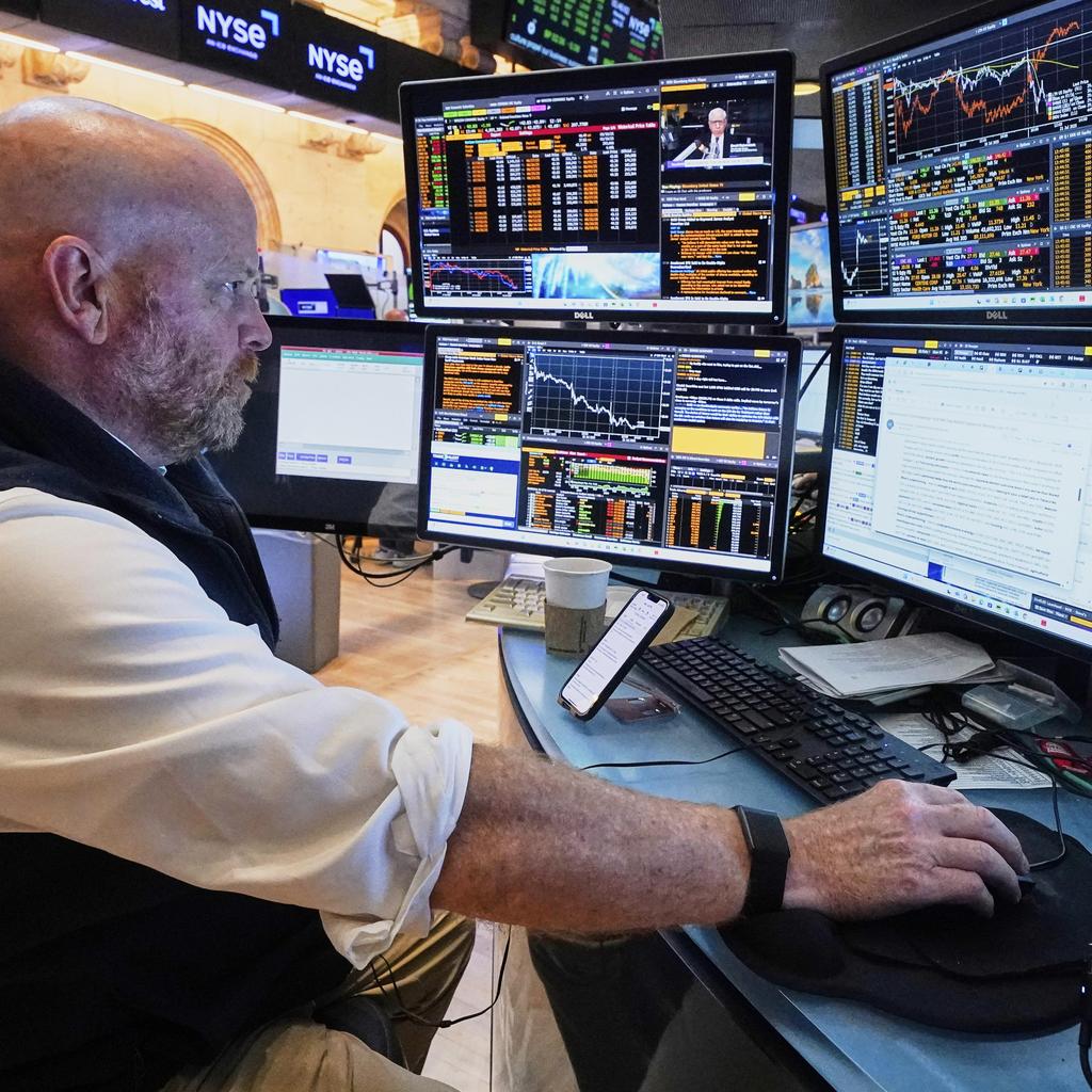 Trader Steven Gohl works on the floor of the New York Stock Exchange, Monday, July 21, 2025. (AP Photo/Richard Drew)
