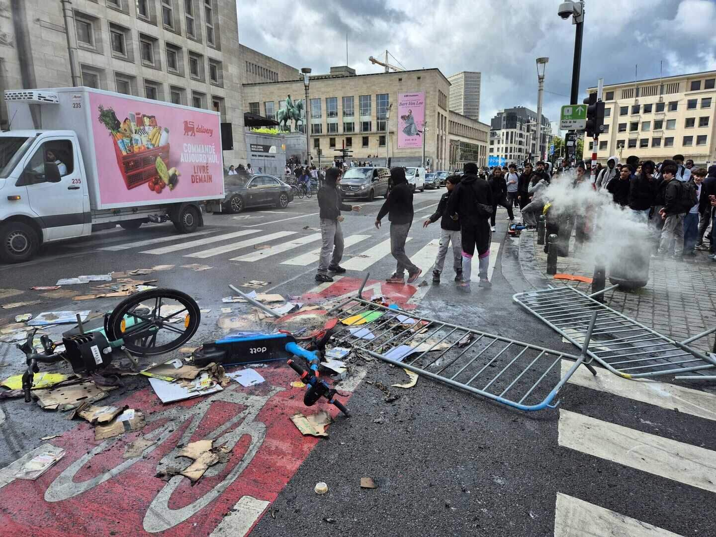 Studentenprotest in Brussel