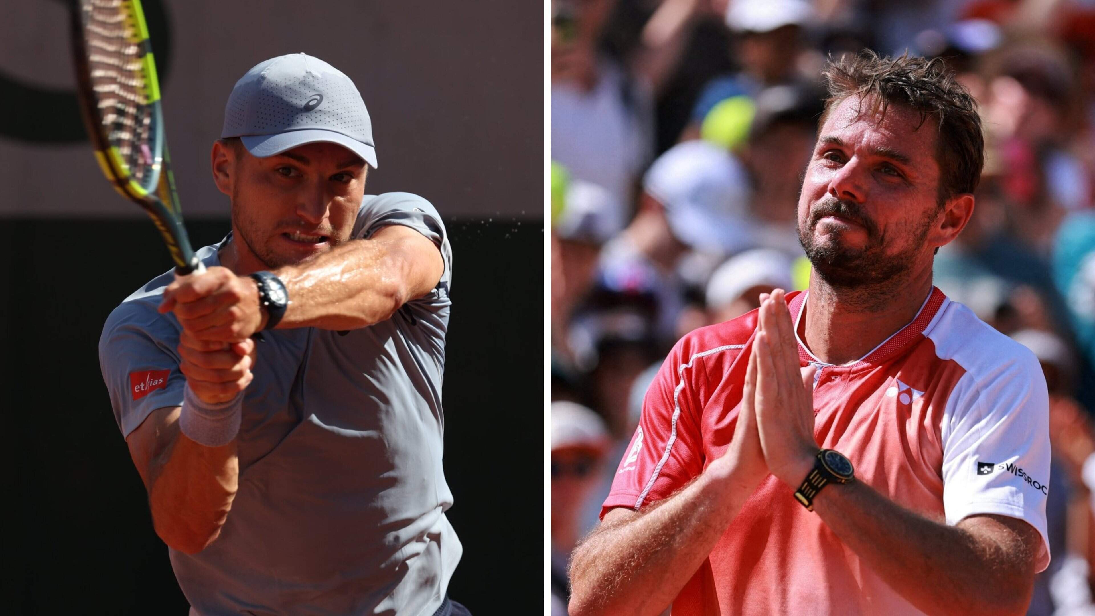 LIVE ROLAND GARROS. Raphael Collignon grijpt de eerste set tegen Australiër, afscheidnemende Stan Wawrinka moet meteen koffers pakken