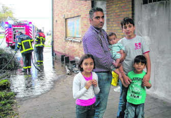 Betonmolen smakt tegen gevel woning (Gent)
