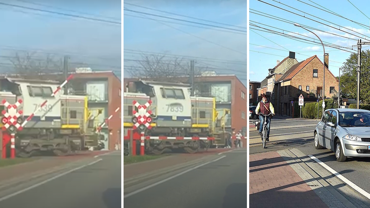 工事現場の電車がクラクションを鳴らして踏切で一時騒然：「電車が到着して初めて遮断機が降りた」