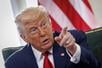 epa12269112 US President Donald J. Trump speaks to the media during a bilateral meeting with British prime minister at the Trump Turnberry golf resort in Turnberry, Scotland, Britain, 28 July 2025. President Trump is on a private trip to Scotland to visit his golf courses.  EPA/TOLGA AKMEN / POOL