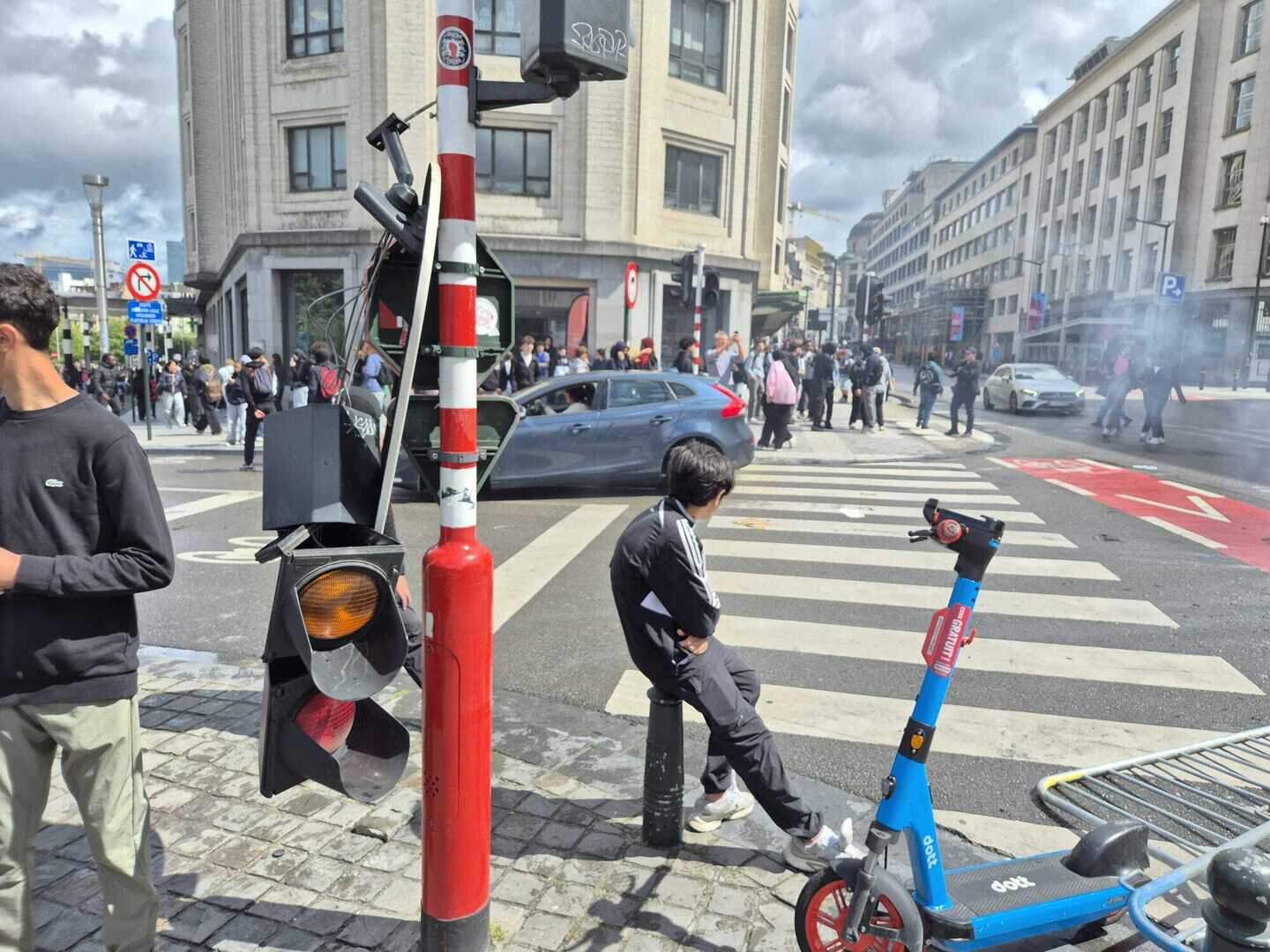 Studentenprotest in Brussel