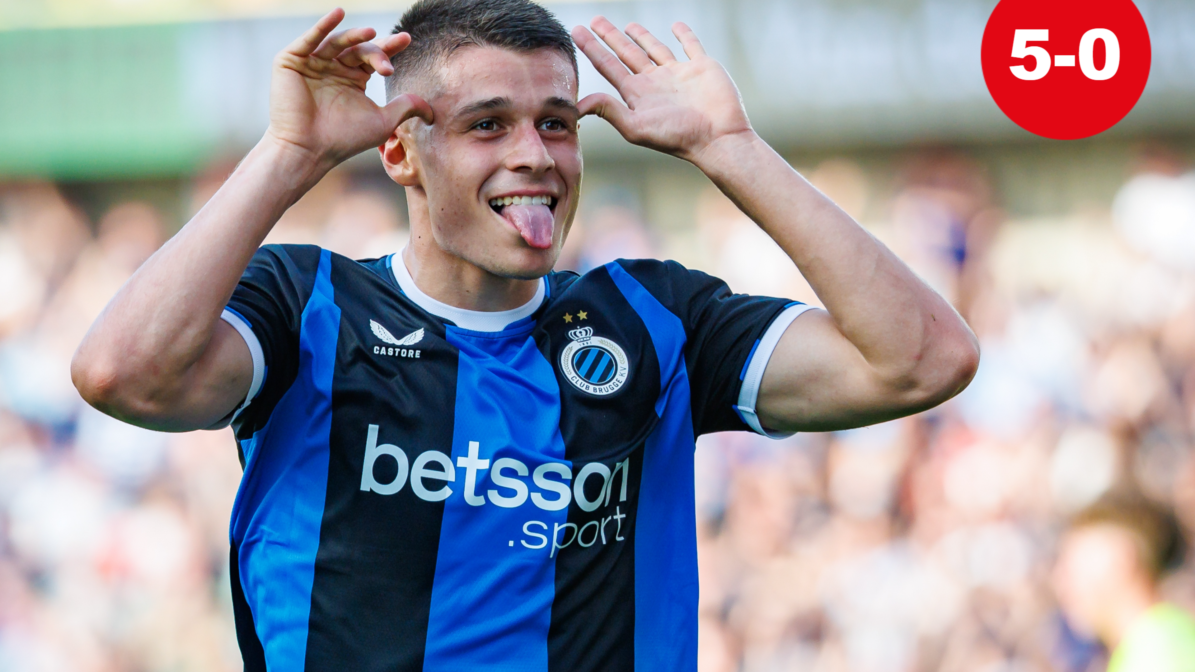 Landskampioen Club Brugge viert tweede ster in stijl met forfaitscore (en hattrick Tresoldi) tegen zielloos AA Gent
