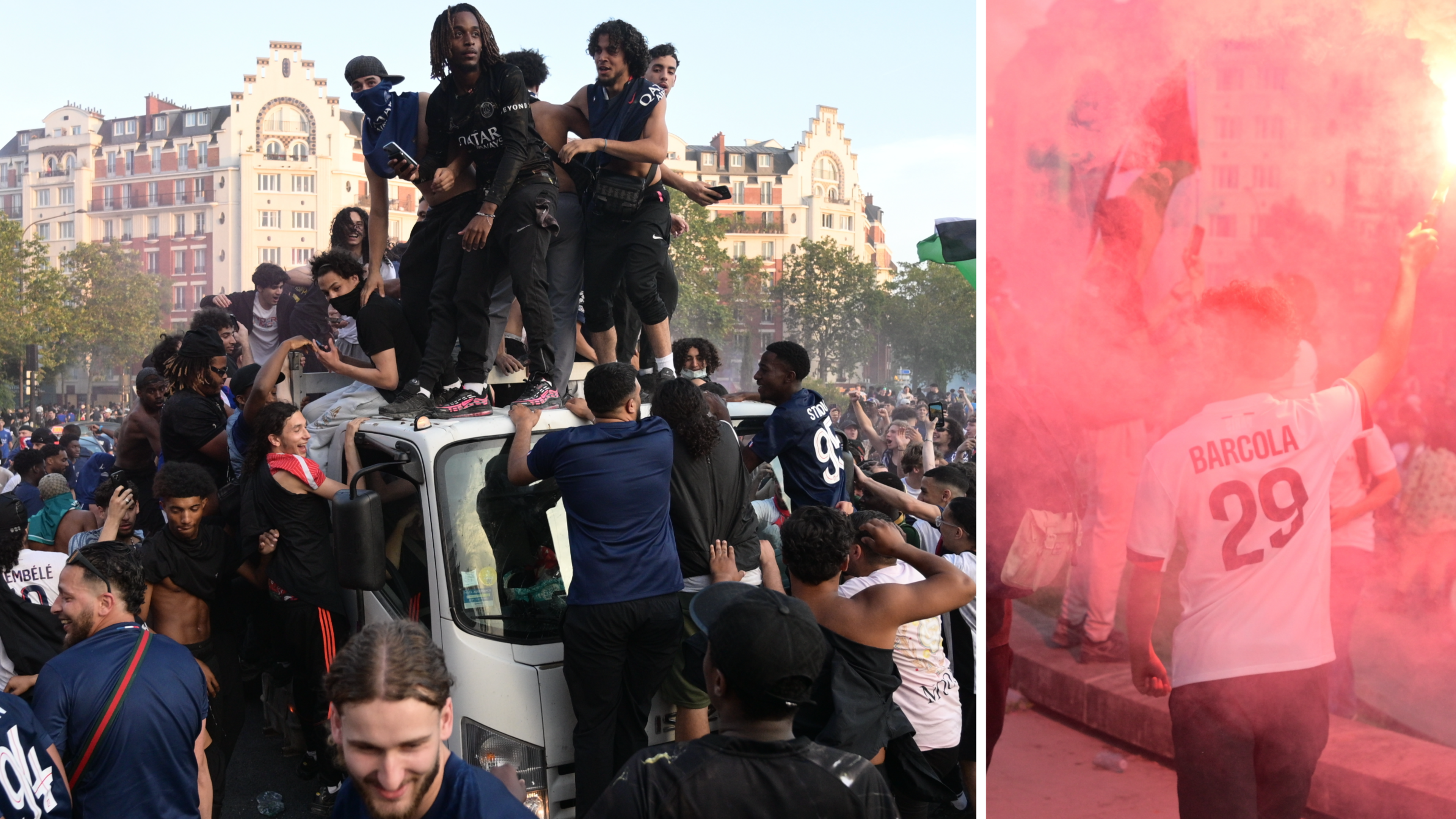 VIDEO. Trieste taferelen: Parijs verandert in oorlogsgebied na gewonnen Champions League-finale van PSG, 416 arrestaties en zeven gewonde agenten