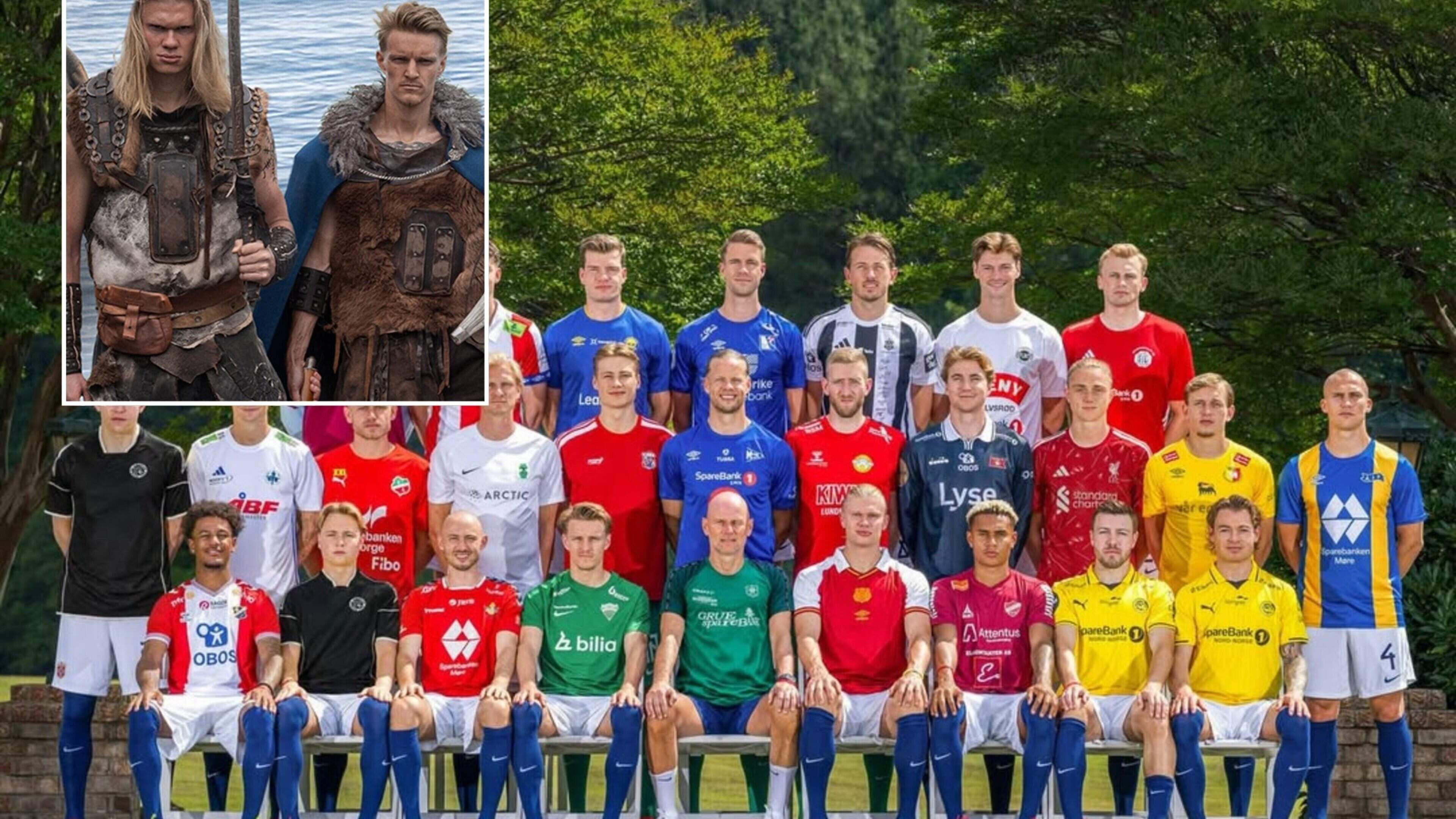 Na virale foto als Vikingen, nu ook in shirts van jeugdclubs