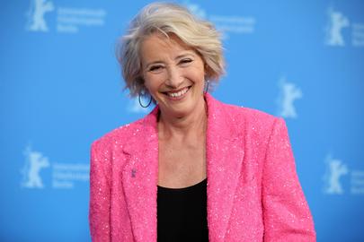 BERLIN, GERMANY - FEBRUARY 12: Actress Emma Thompson poses at the "Good Luck to You, Leo Grande" photocall during the 72nd Berlinale International Film Festival Berlin at Grand Hyatt Hotel on February 12, 2022 in Berlin, Germany. (Photo by Sebastian Reuter/Getty Images)