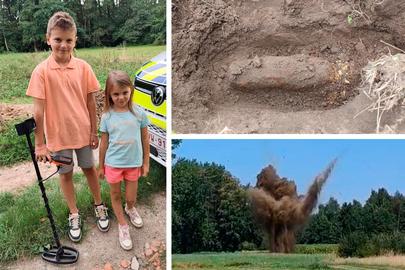 Febe en Ferre vonden afgelopen vrijdag een oude oorlogsbom uit Wereldoorlog Twee.