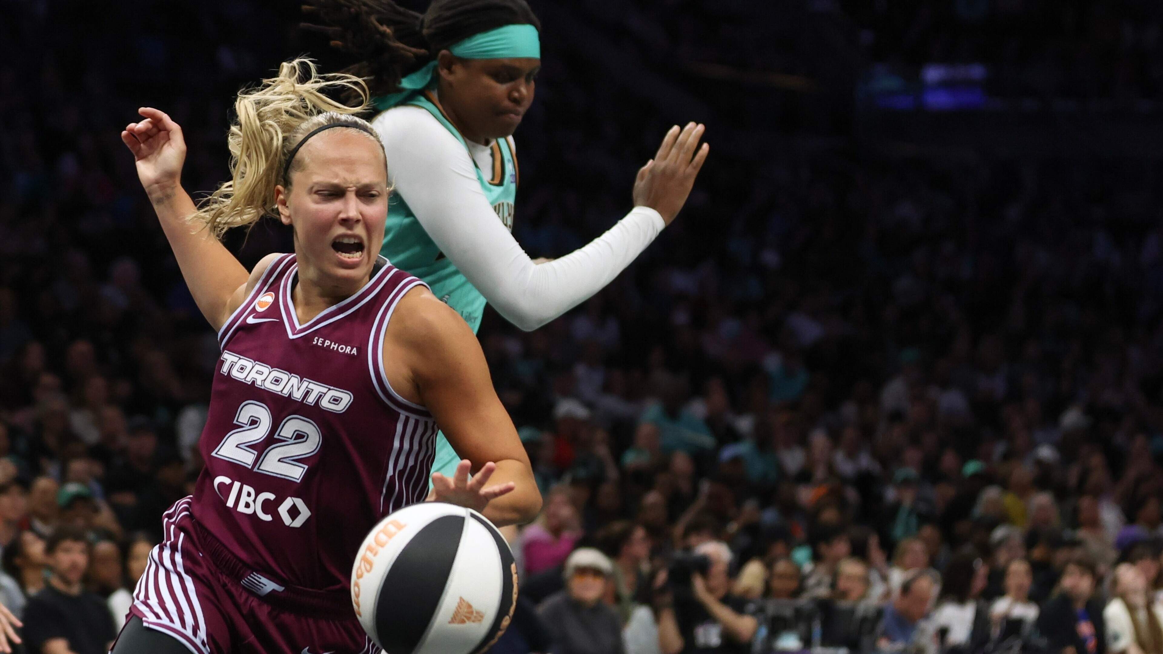 Julie Allemand verliest met Toronto Tempo tegen New York Liberty in de WNBA