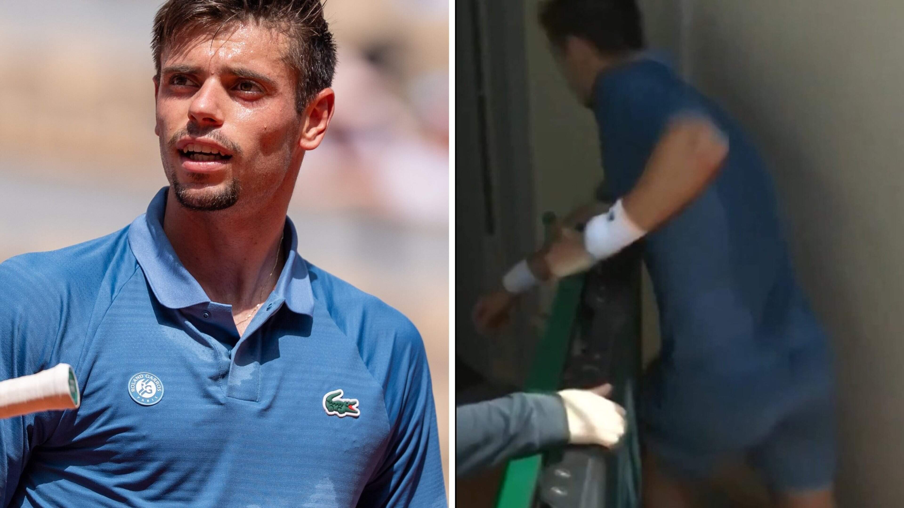 VIDEO. Franse tennisser verlaat halsoverkop het terrein op Roland Garros: “Ik kan niet meer bewegen of ik ga in mijn broek doen”