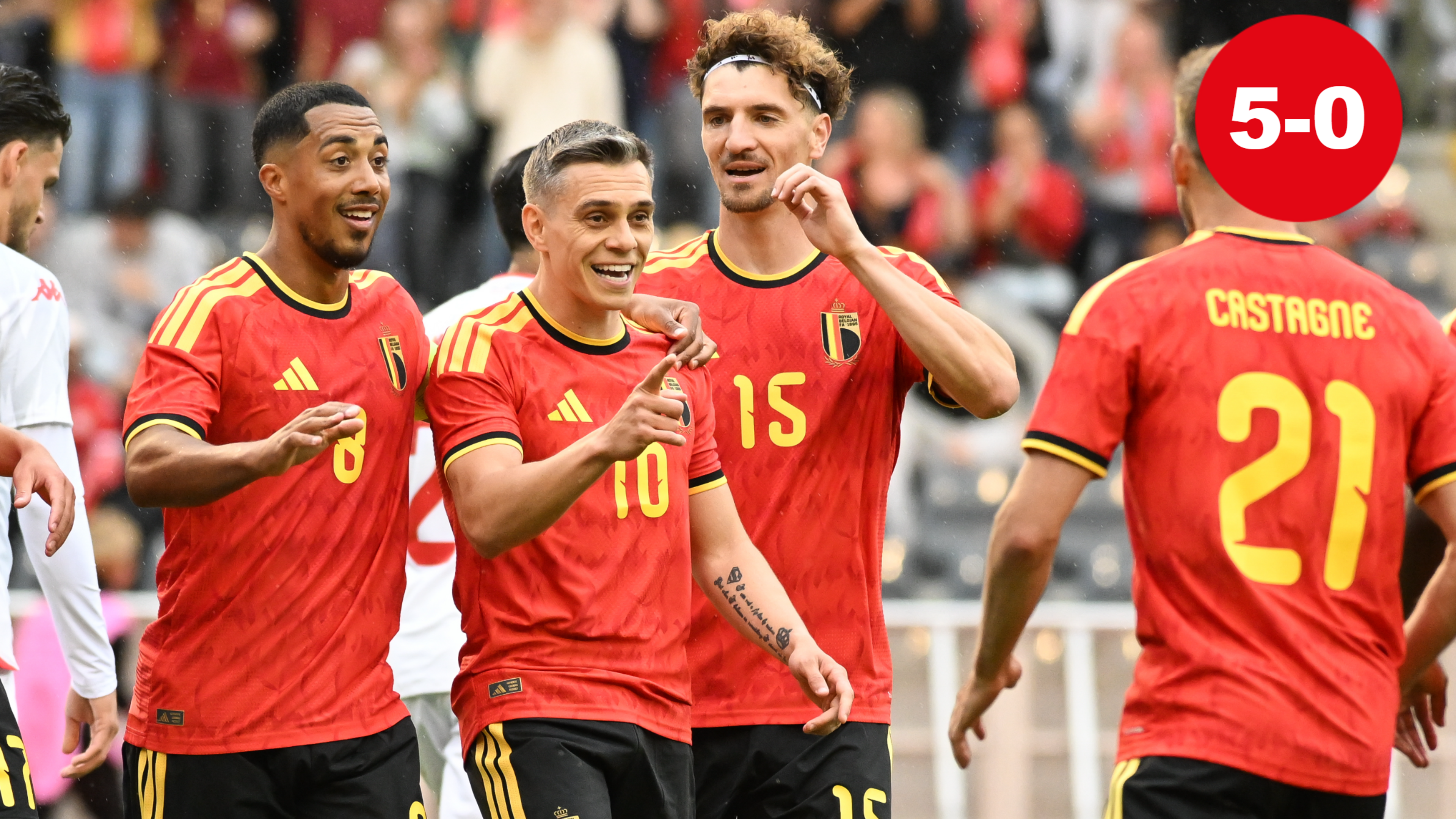 Doku maakt iedereen gek: Rode Duivels winnen met 5-0 van Tunesië en zijn klaar voor het WK